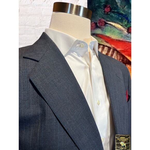 Hart Schaffner Marx 42R Unstructured Blue Red Patriotic Blazer Sport Suit Jacket - Picture 4 of 13